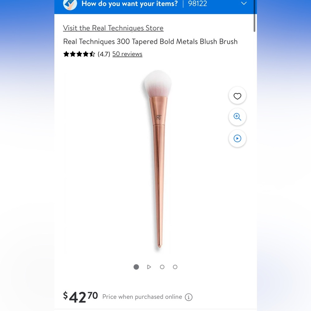 Real techniques 300 tapered bold metals blush brush